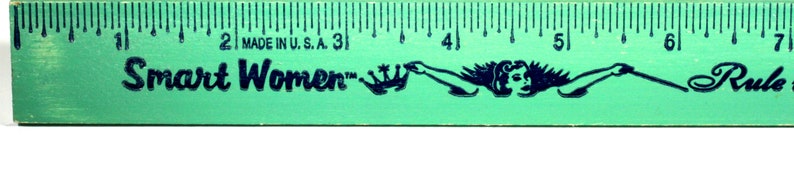 Wooden School Ruler Smart Women Rule With Compassion Mint Green 12 inch Wooden Ruler Girl Babies The Golden Rule