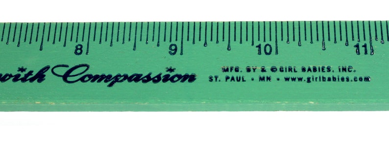 Wooden School Ruler Smart Women Rule With Compassion Mint Green 12 inch Wooden Ruler Girl Babies The Golden Rule