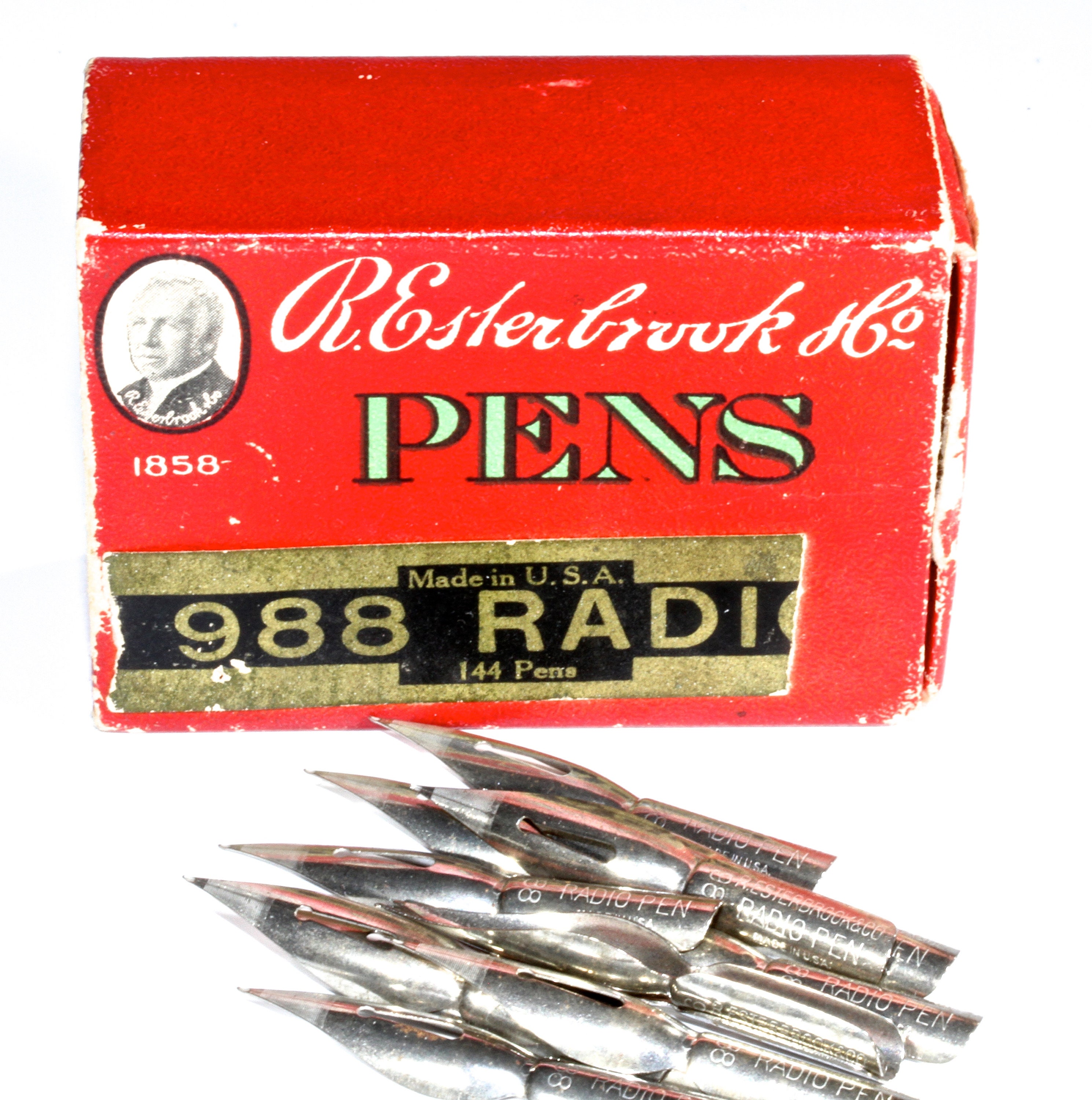 Assortment Of Silver Dipping PenCalligraphy Nibs 9 Count Vintage Stenographer/'s Tools Poster Art Nibs Ceramic Limoge Style Box