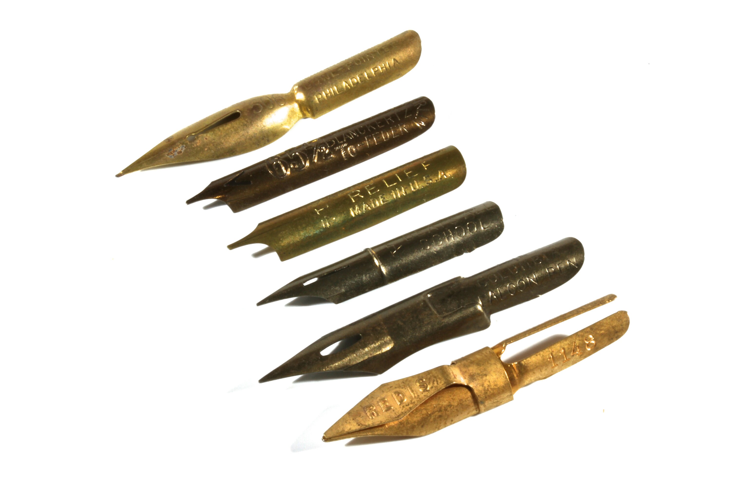 Assortment of Vintage Dipping Pen/calligraphy Nibs 6 Count Etsy