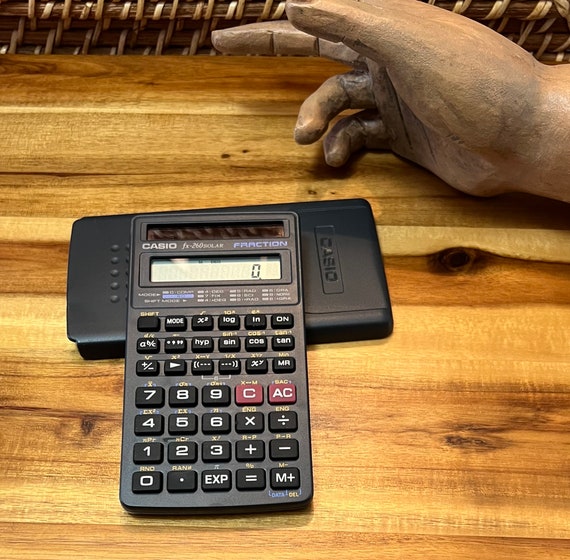 Working Vintage Casio Fx 260 Solar Fraction Travel Calculator Etsy