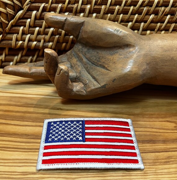 USA Embroidered Flag Patch, Jacket Patch Biker Ve… - image 3