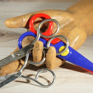 Instant Collection Of Children's School Scissors Blue Red Plastic Scissors Miniature Metal Scissors Kleencut Steel School Art Craft Scissors