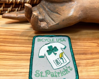 Bicycling Club Ride Patch, Seattle St Patrick Shamrock Club Ride Patch, Sew-On Patch, Bike Cycling Club Patch, Seattle Washington Bike Club