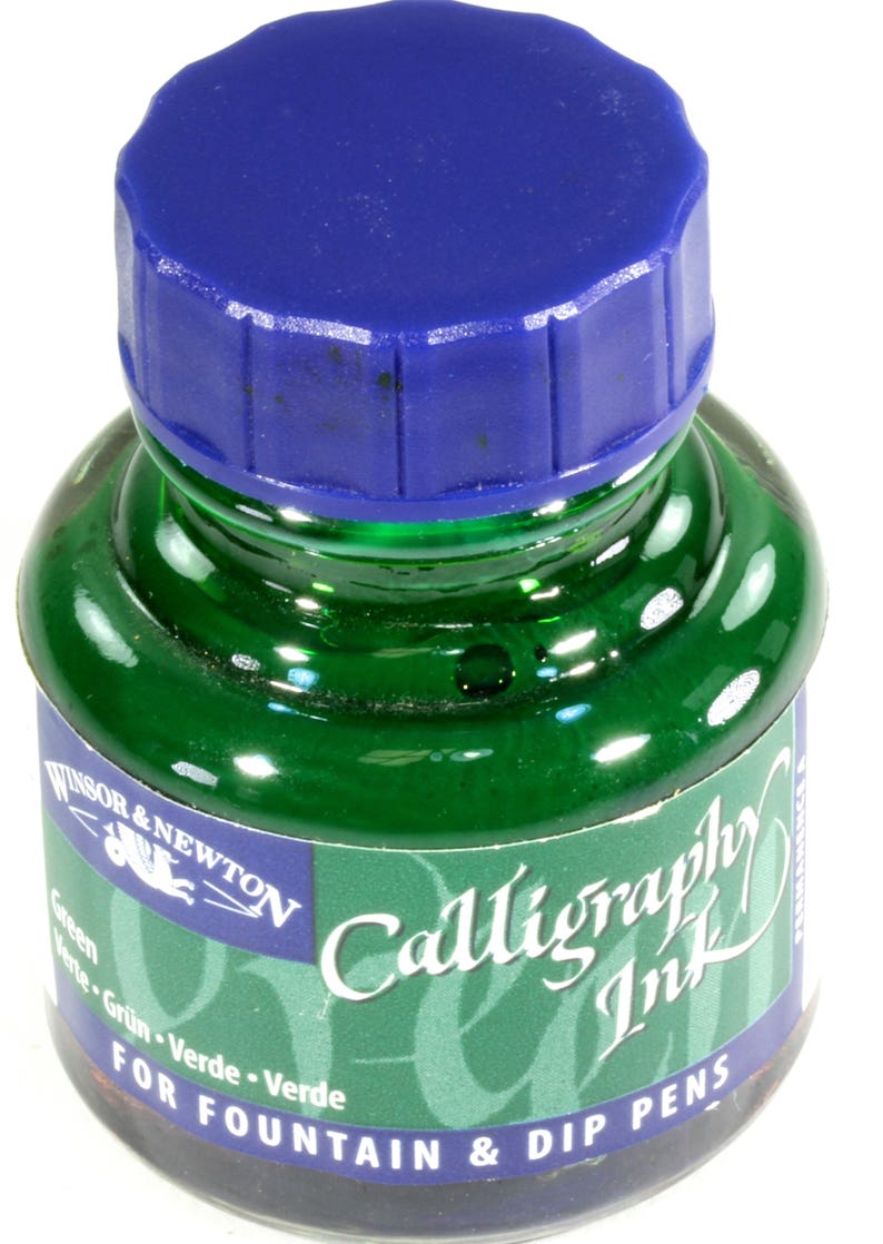 Winsor & Newton Calligraphy Ink Bottle and Dipping Pen Set Etsy