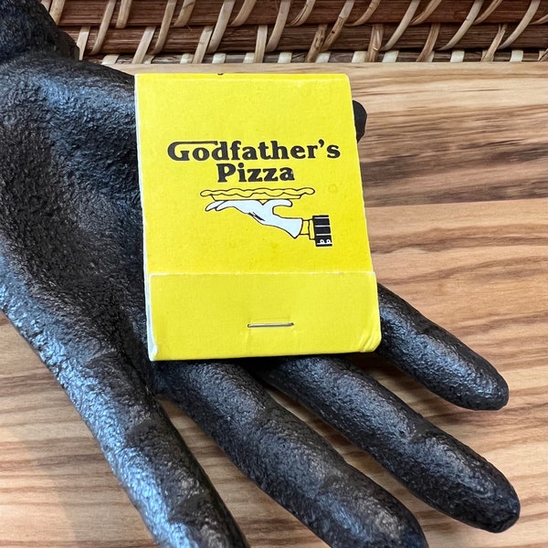 Godfather's Pizza Italian Restaurant Advertisement Book Of Matches Matchbook - Vintage 1980's Washington Pizza Restaurant Book Of Matches