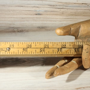 Vintage Advertisement Expandable Yardstick Ruler - Wooden Measurement Tool  - Telescoping Yardstick - Wooden Marking Gauge Tool Home Repair