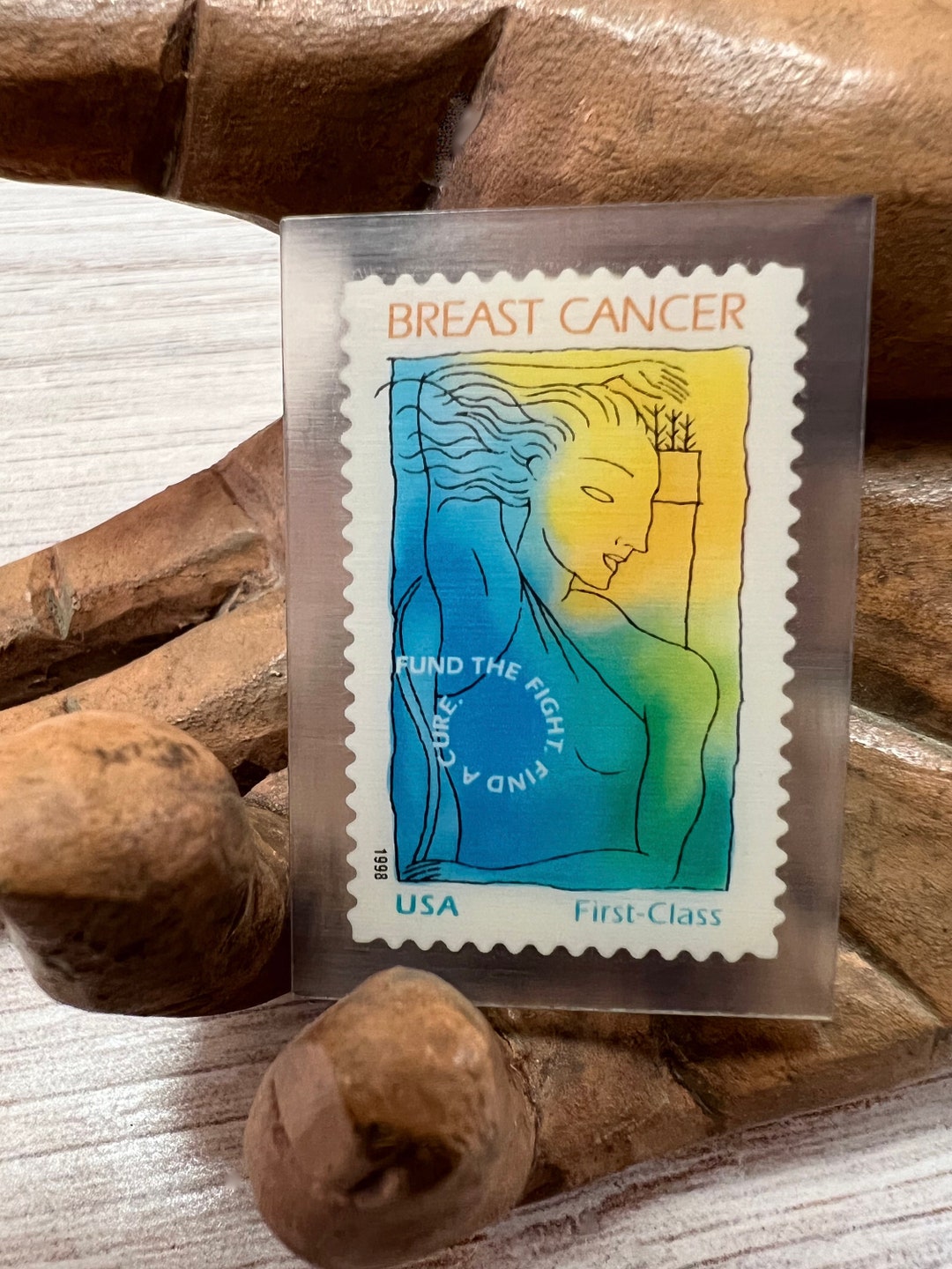 Breast Cancer Awareness & Support Commemorative USPS Stamp Pin, Hat