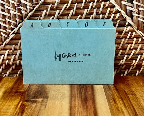 Vintage Office Alphabet Letter File Cards File Card Storage - Etsy