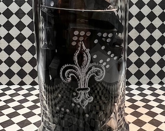 Small Glass Apothecary Jar with 70 Vintage Black & White Domino Game Pieces, Home Decor, Game Room Decor, Dominos, Toys, Puzzles Games
