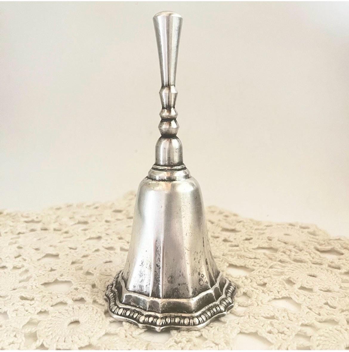 Vintage Silver Hand Bell - Etsy