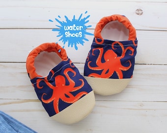 baby water shoes - kids octopus water shoes - toddler swim moccs - soft sole swim shoes - vegan water shoes - water summer shoes - baby gift