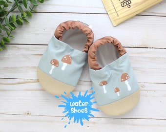 mushroom baby shoes - kids water shoes - baby swim shoes - toddler pool shoes - soft sole water shoes - vegan footwear - beach shoes