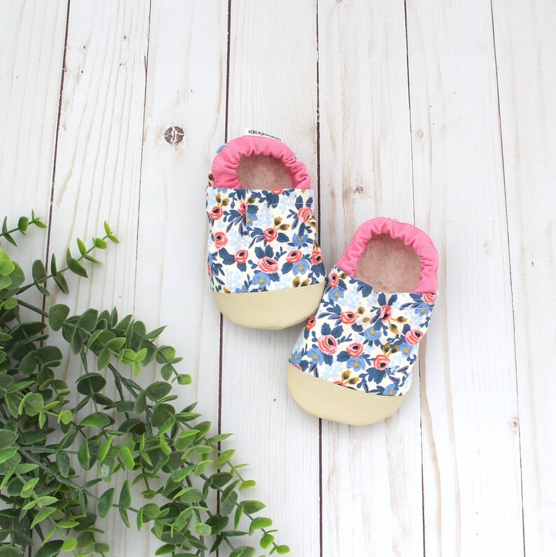 floral baby shoes