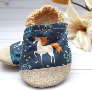 enchanted unicorn baby shoes unicorn baby shower gift for baby girl kids unicorn slippers vegan baby moccasins unicorn moccasins image 2