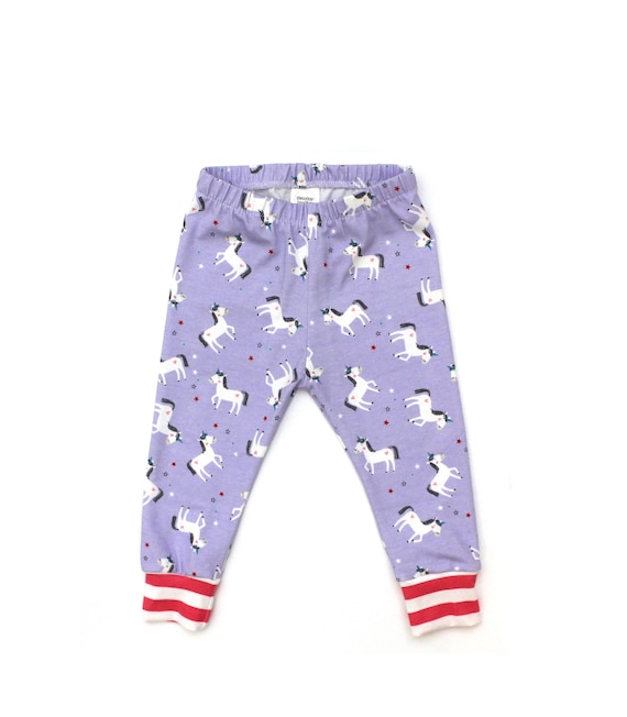 unicorn leggings purple unicorn pants toddler joggers baby Etsy