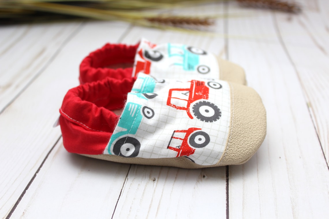 Tractor baby shoes toddler tractor moccasins kids tractor Etsy
