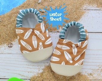 surfboard water shoes - beach shoes - kids swim shoes - baby and toddler mermaid shoes - vegan footwear for kids - soft sole shoes baby