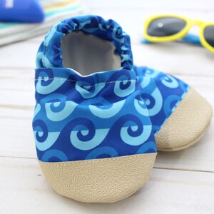 kids water shoes baby swim shoes toddler pool shoes soft sole water shoes vegan footwear beach shoes blue water moccs summer image 4