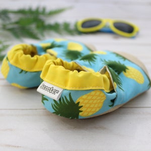 pineapple water shoes pool shoes for kids toddler swim shoes vegan baby shoes soft sole water shoes beach shoes pineapple moccs image 2