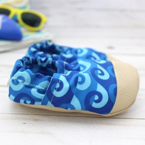 kids water shoes baby swim shoes toddler pool shoes soft sole water shoes vegan footwear beach shoes blue water moccs summer image 6