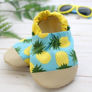 pineapple water shoes pool shoes for kids toddler swim shoes vegan baby shoes soft sole water shoes beach shoes pineapple moccs image 3