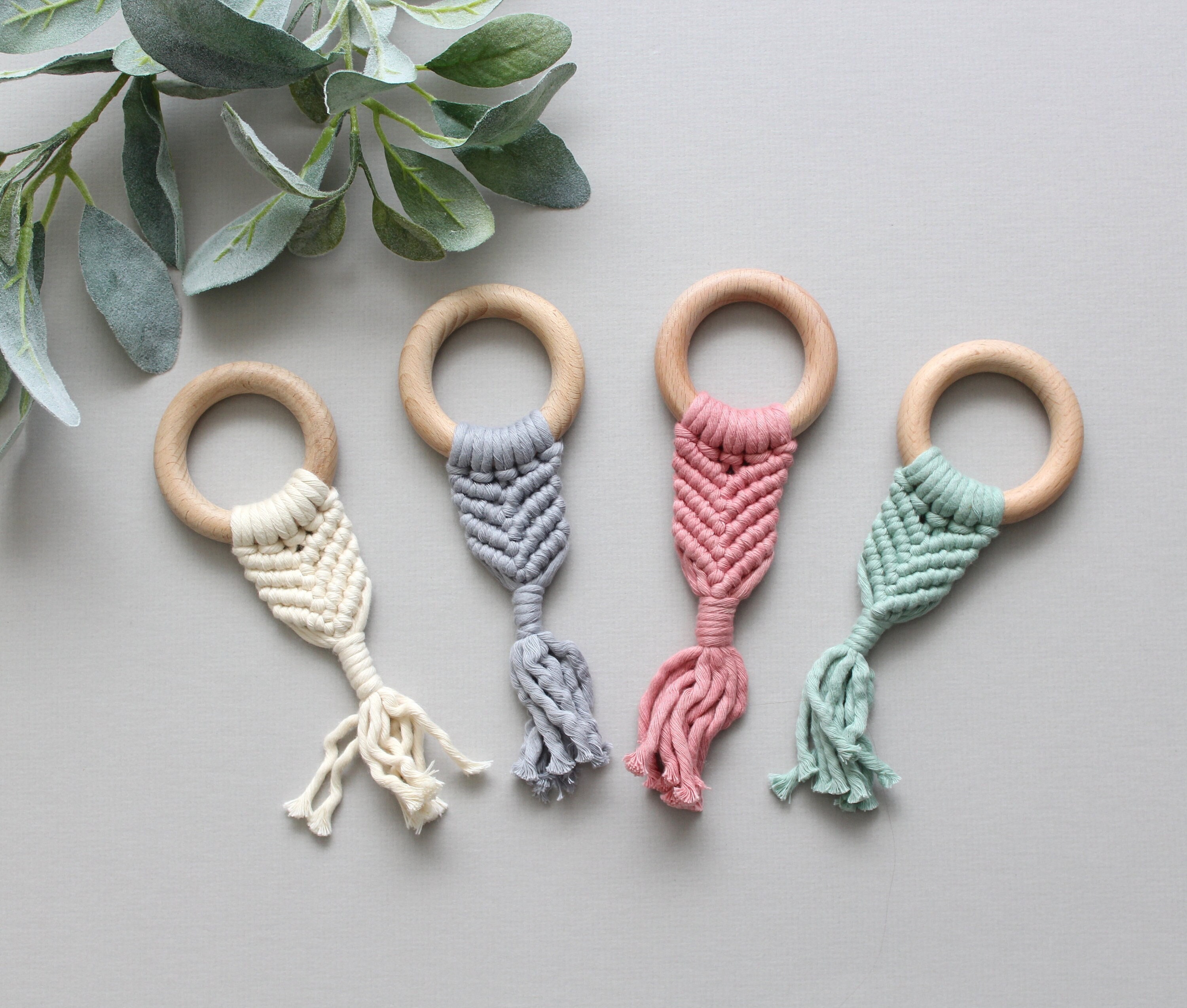 Macrame sales baby teether