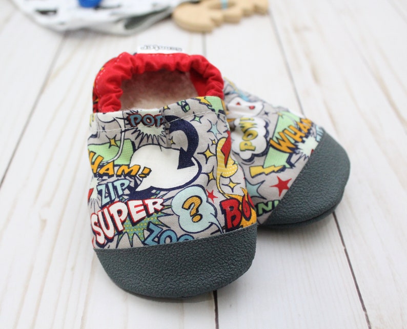 Superhero shoes comic book baby shoes superhero slippers Superhero shoes comic book baby shoes superhero slippers