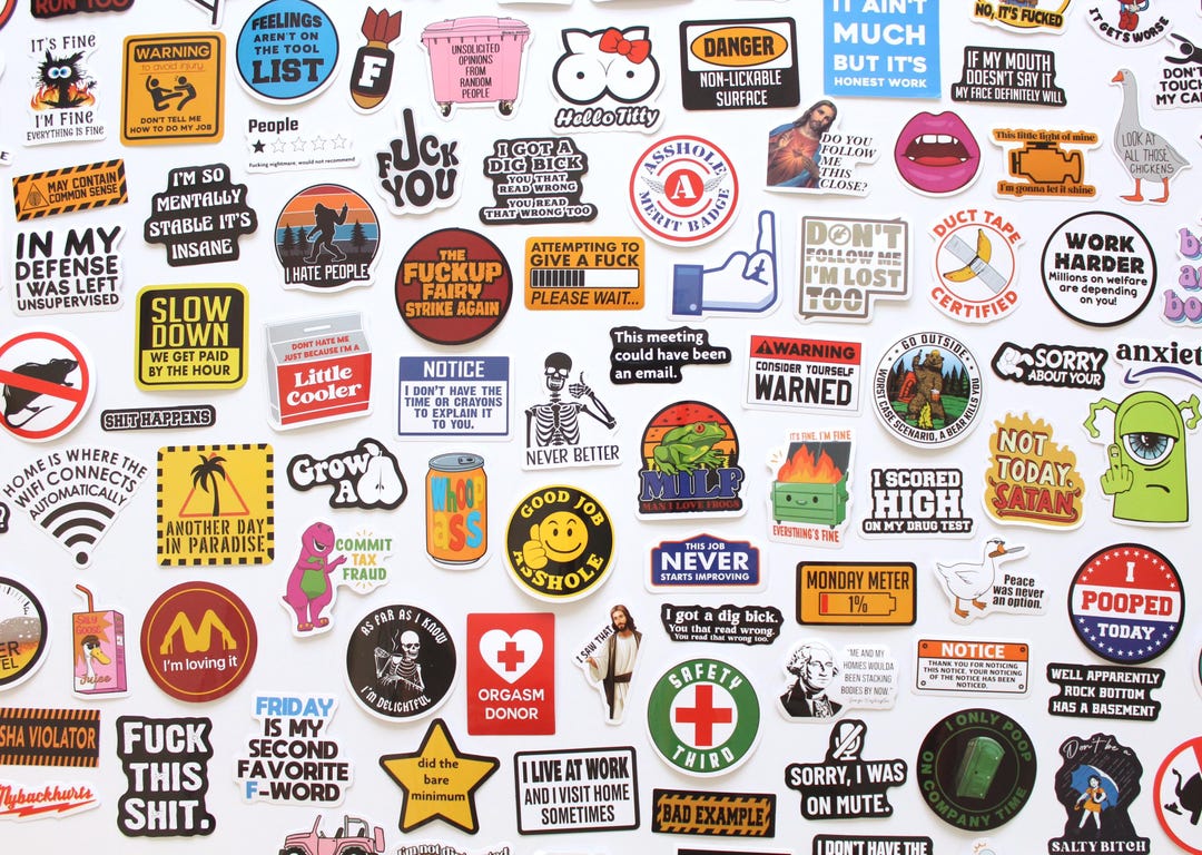 Adult Humor Stickers, Rated R Laptop Stickers, Funny Water Bottle ...