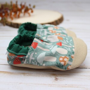 mushroom baby shoes mushroom baby shower gift toddler moccasins vegan soft sole shoes mushroom slippers mushroom birthday gift image 4