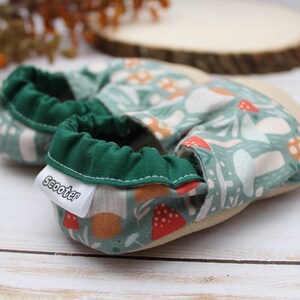 mushroom baby shoes mushroom baby shower gift toddler moccasins vegan soft sole shoes mushroom slippers mushroom birthday gift image 3