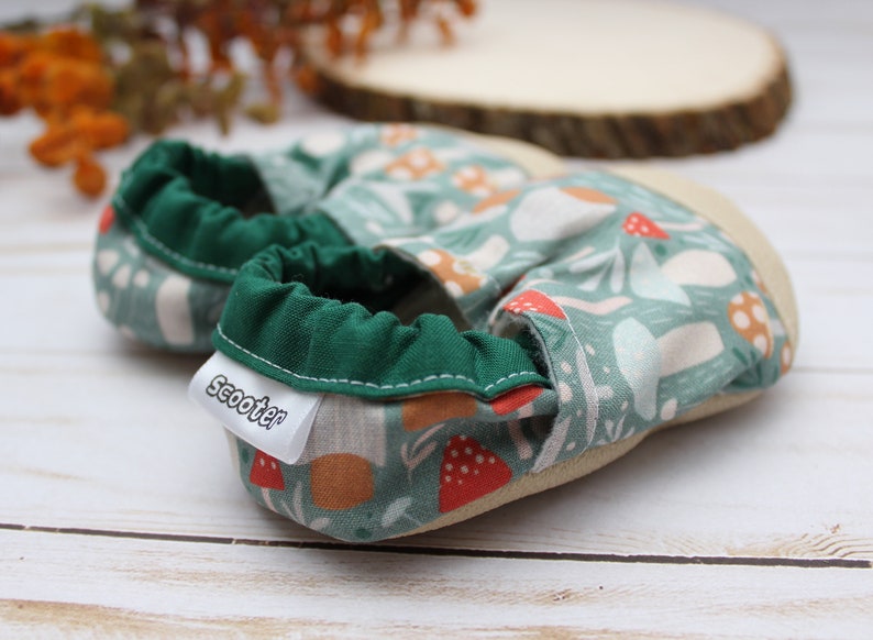 mushroom baby shoes mushroom baby shower gift toddler moccasins vegan soft sole shoes mushroom slippers mushroom birthday gift image 3