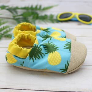 pineapple water shoes pool shoes for kids toddler swim shoes vegan baby shoes soft sole water shoes beach shoes pineapple moccs image 4