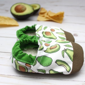 avocado baby shoes vegan baby shoes kids avocado slippers taco tuesday accessories rubber soft sole shoes avocado baby shower gift image 4