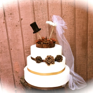 Fall Wedding Cake Topper Rustic Weddings image 1