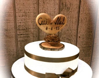 Adorno para tarta de bodas en forma de corazón