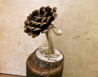 Rustic Wedding Decoration Guest Book Pen Pine Cone Wedding Fall Winter Weddings