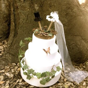 rustic wedding cake topper pine cone country fall weddings