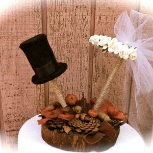 Fall Wedding Cake Topper Rustic Weddings image 2