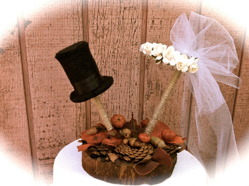 Fall Wedding Cake Topper Rustic Weddings image 2