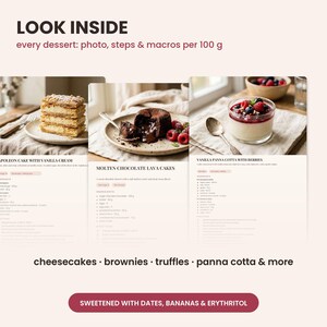 30 ricette di dolci senza zucchero, senza zuccheri aggiunti, con conteggio dei macronutrienti (scarica il PDF) immagine 4