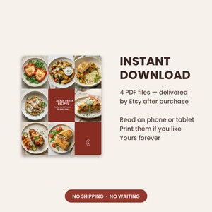 Recipe Ebook Bundle, 138 Healthy Recipes with Macros, Air Fryer Cookbook, Fall Meal Plan, Sugar Free Desserts, Sauces, Digital Download image 5