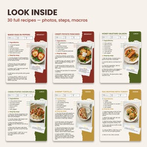 Air Fryer Recipes Ebook with Macros, 30 Easy Air Fryer Meals PDF, Healthy Air Fryer Cookbook, Calorie Counted Recipes, Digital Download image 3
