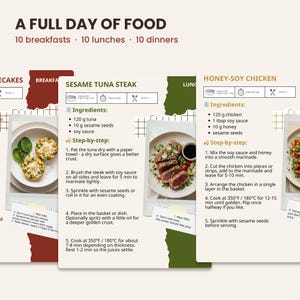 Air Fryer Recipes Ebook with Macros, 30 Easy Air Fryer Meals PDF, Healthy Air Fryer Cookbook, Calorie Counted Recipes, Digital Download image 6