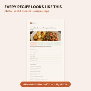 Plan de comidas de otoño de 21 días / Recetas acogedoras de otoño con información nutricional (Descarga digital) imagen 4
