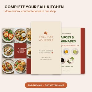 Plan de comidas de otoño de 21 días / Recetas acogedoras de otoño con información nutricional (Descarga digital) imagen 7