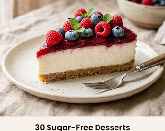 30 recetas de postres sin azúcar, sin azúcar añadido, con información nutricional (descarga en PDF)