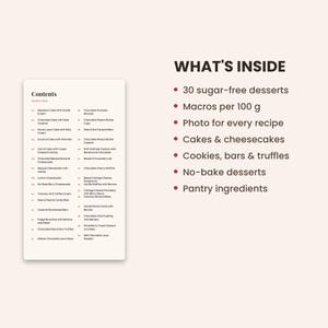 30 ricette di dolci senza zucchero, senza zuccheri aggiunti, con conteggio dei macronutrienti (scarica il PDF) immagine 6
