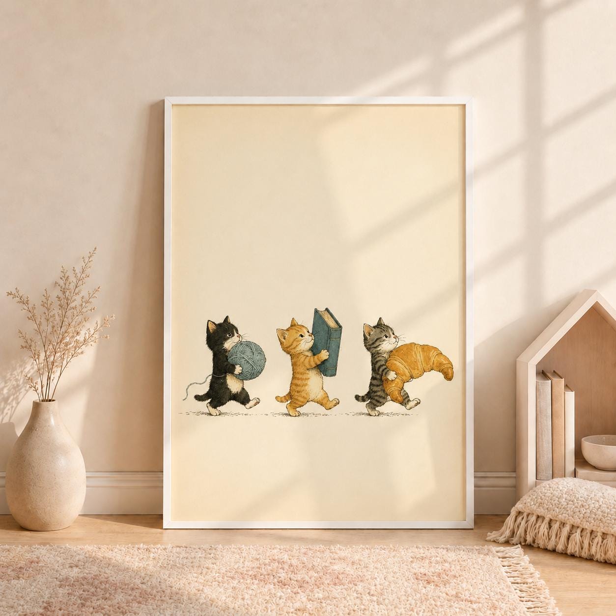 Three Kittens Print - Etsy
