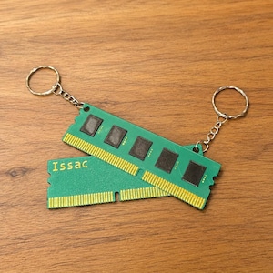 Personalised RAM Keyring, 3D Printed Computer Memory with Custom Name